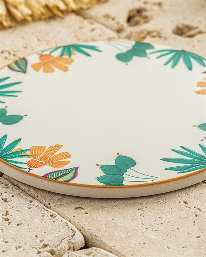 Exotic Leaves Silicone Hot Mat 16 cm Colorful