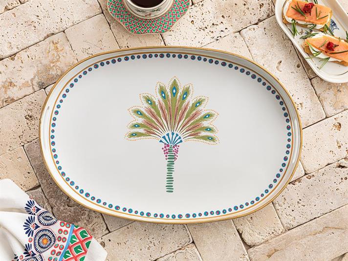 Exotic Palm Tavă, Polipropilenă , 44*30 Cm, Argintiu