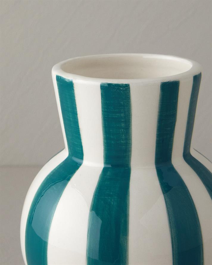 Exotic Strip Ceramică Vază 10x10x20 cm Turcoaz