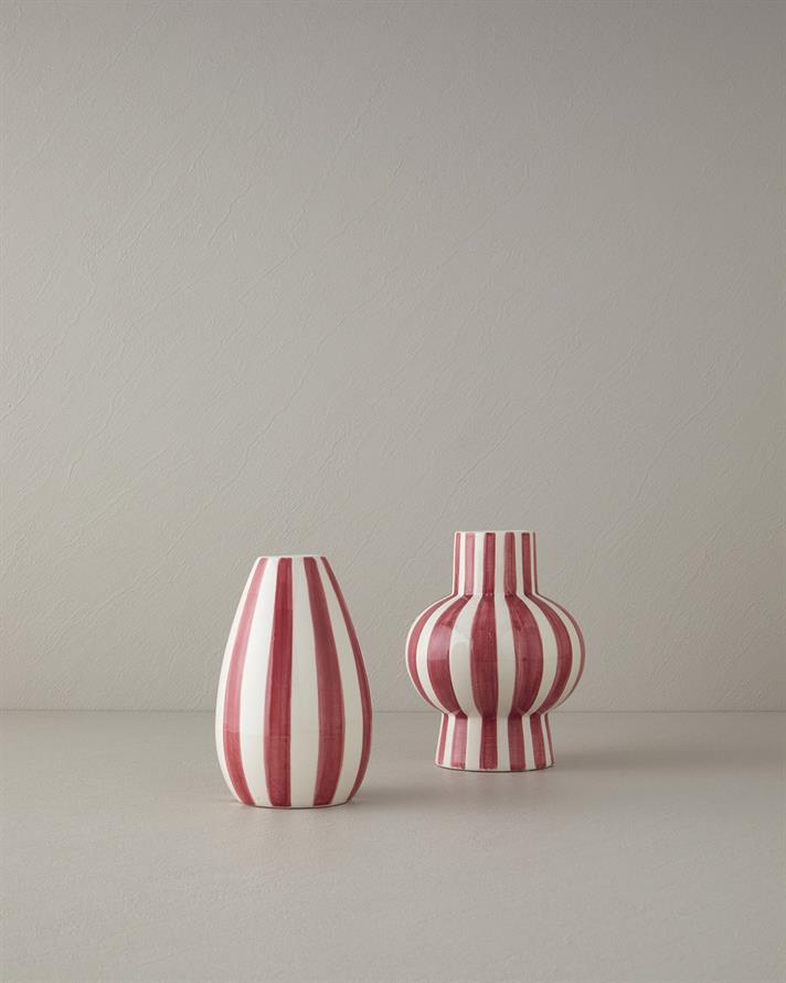 Exotic Strip Ceramică Vază 10x10x24 cm Galben