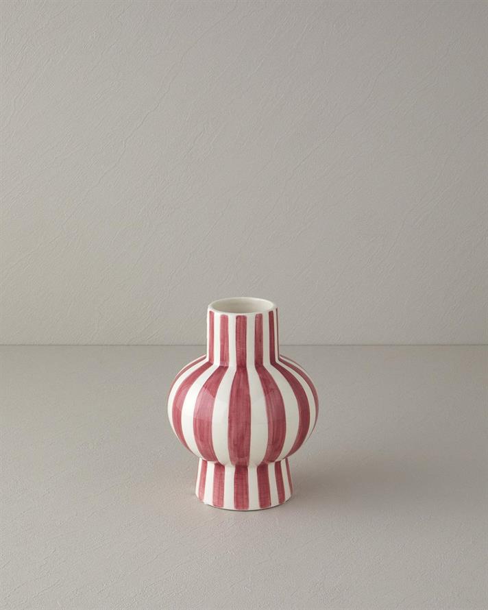 Exotic Strip Ceramică Vază 12x12x18 cm Bordo