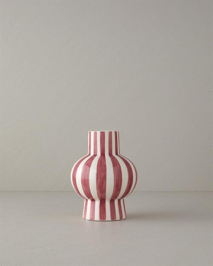 Exotic Strip Ceramică Vază 12x12x18 cm Bordo