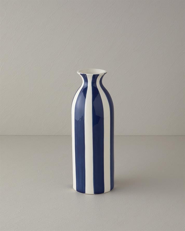 Exotic Strip Ceramică Vază 12x12x35 cm Bleumarin