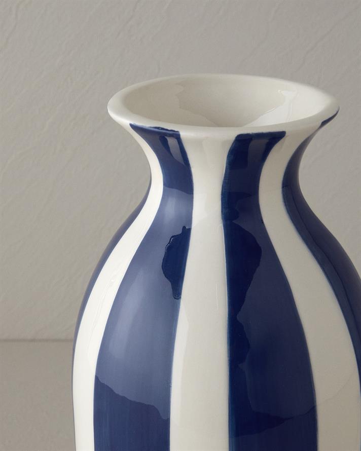 Exotic Strip Ceramică Vază 12x12x35 cm Bleumarin