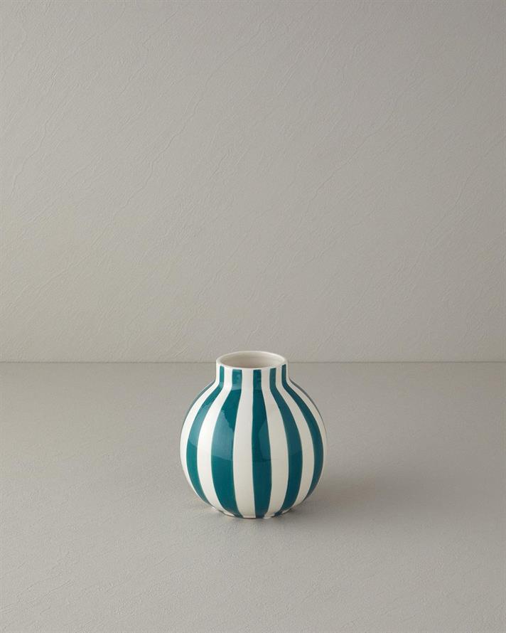 Exotic Strip Ceramică Vază 15,5x15,5x16 cm Turcoaz