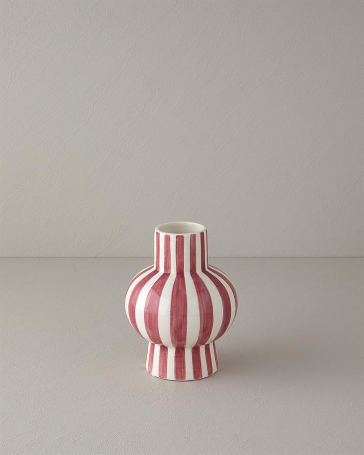 Exotic Strip Ceramică Vază 15x15x20 cm Bordo