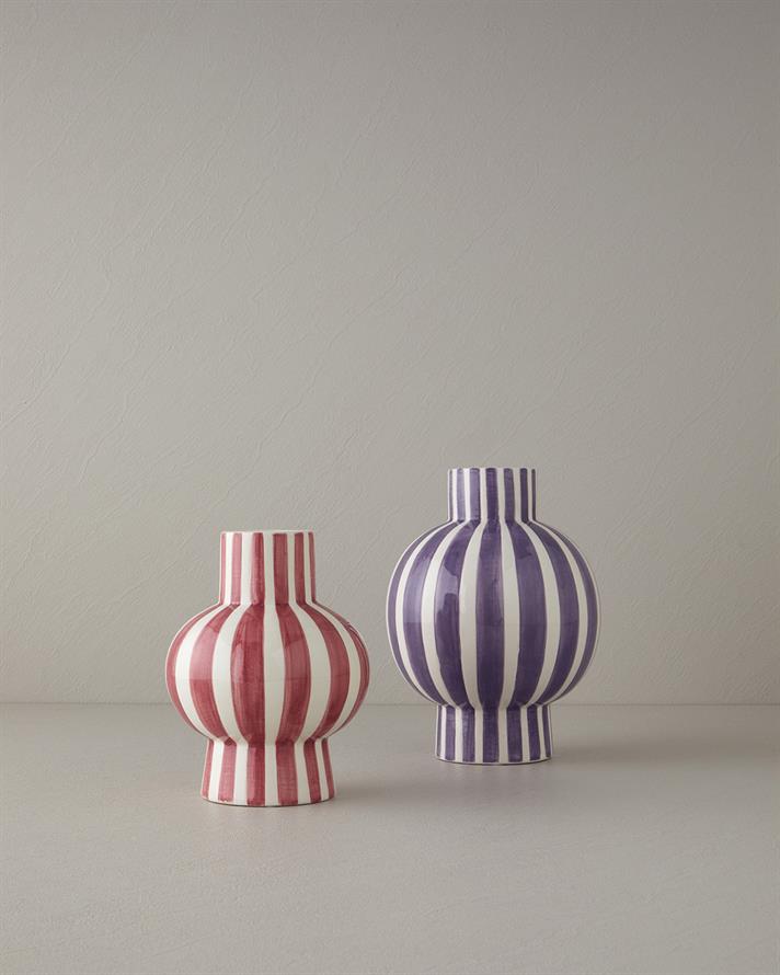 Exotic Strip Ceramică Vază 15x15x20 cm Bordo