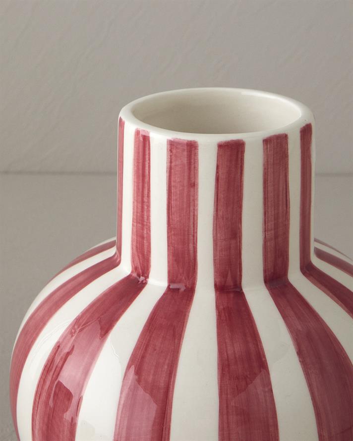 Exotic Strip Ceramică Vază 15x15x20 cm Bordo