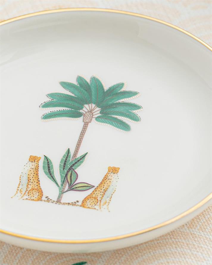 Exotic Tiger New Bone China Cookie 10 cm White