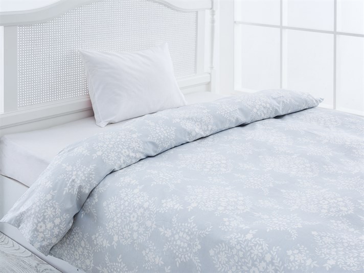 Eywa Bumbac Satinat Single Lenjerie De Pat 160x220 cm Gri Deschis