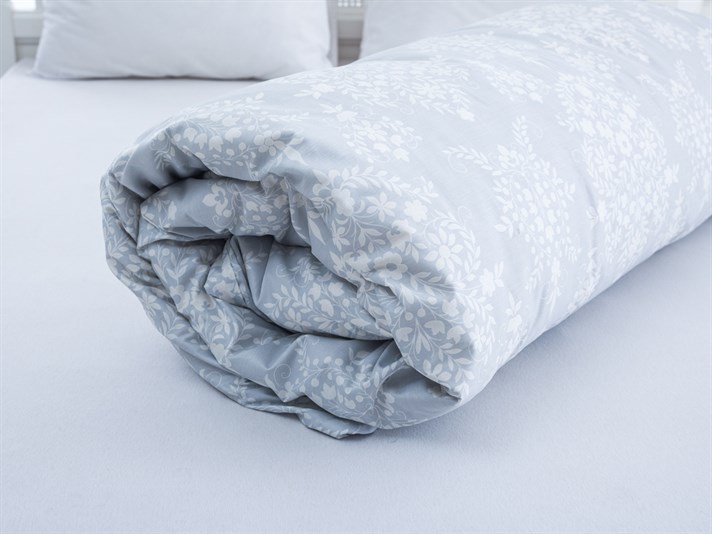 Eywa Bumbac Satinat Single Lenjerie De Pat 160x220 cm Gri Deschis