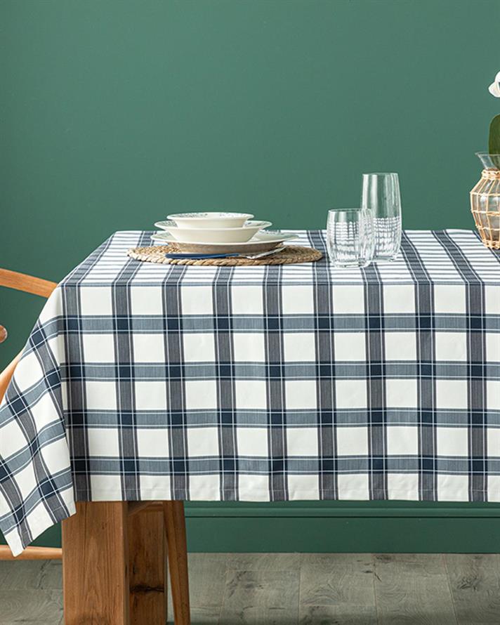 Blue Lines Polyestere Table Cloth 150x200 cm Dark Blue