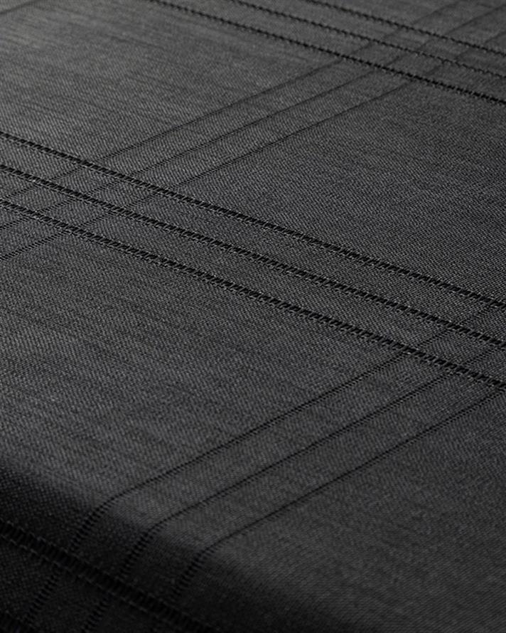 Față de masă brodată, Navy, poliester, 150x200 cm, negru