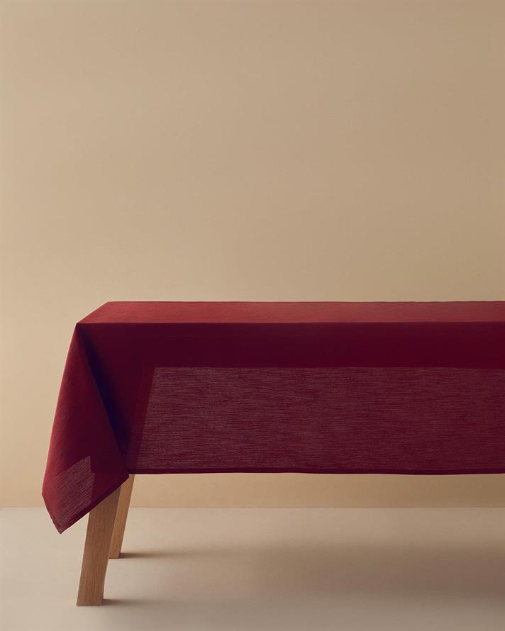 Față de masă, Cheerful, poliester, 150x220 cm, roșu