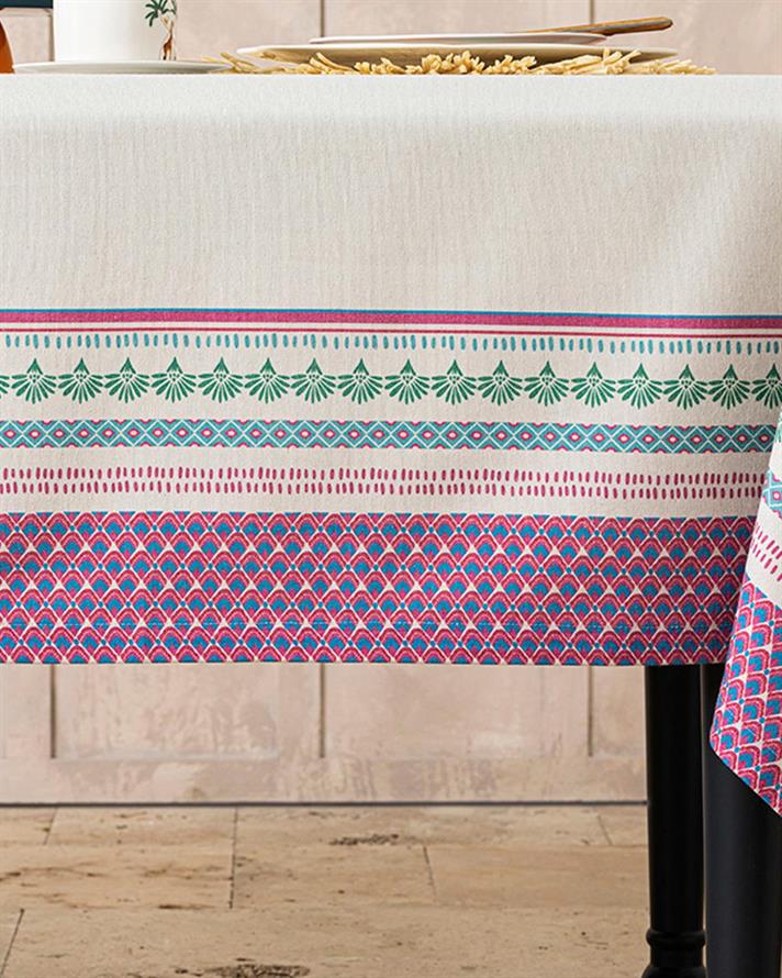 Față de masă, Exotic Shine, poliester, 150x200 cm, crem