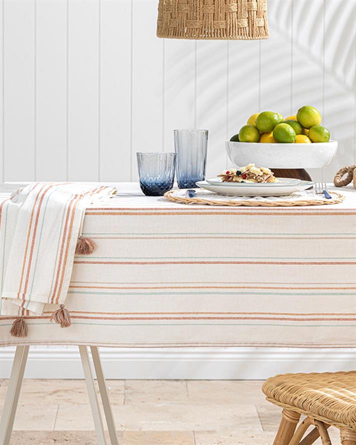 Fabiana Cotton Table Cloth 150x200 cm Light Blue