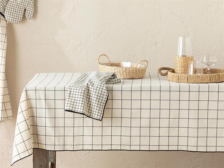 Maro Cotton Table Cloth 150x200 cm Black