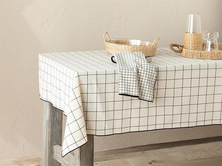 Maro Cotton Table Cloth 150x200 cm Black