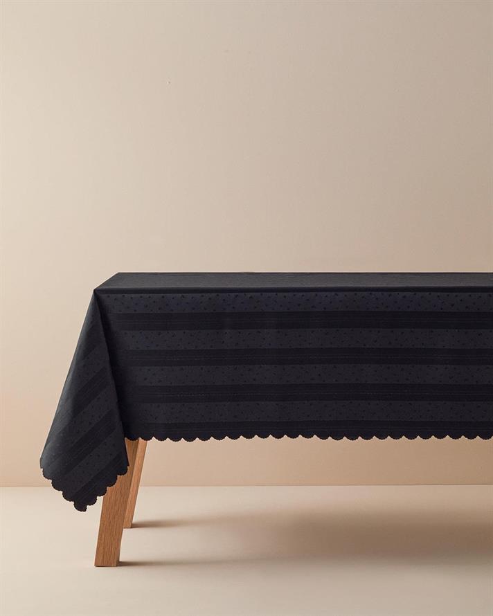 Milano Poliester Față De Masă 150*200 Cm Negru