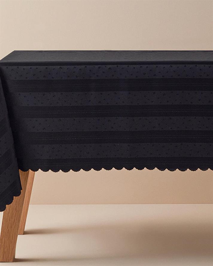 Milano Poliester Față De Masă 150*200 Cm Negru