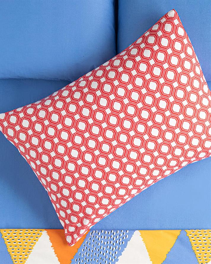 Față de pernă, 1 buc, Delilah, bumbac, 50x70 cm, roșu