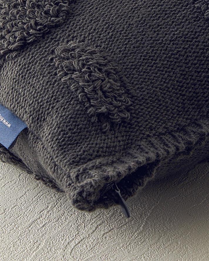 Față de pernă decorativă, ComfyCover, acril, 45x45 cm, antracit