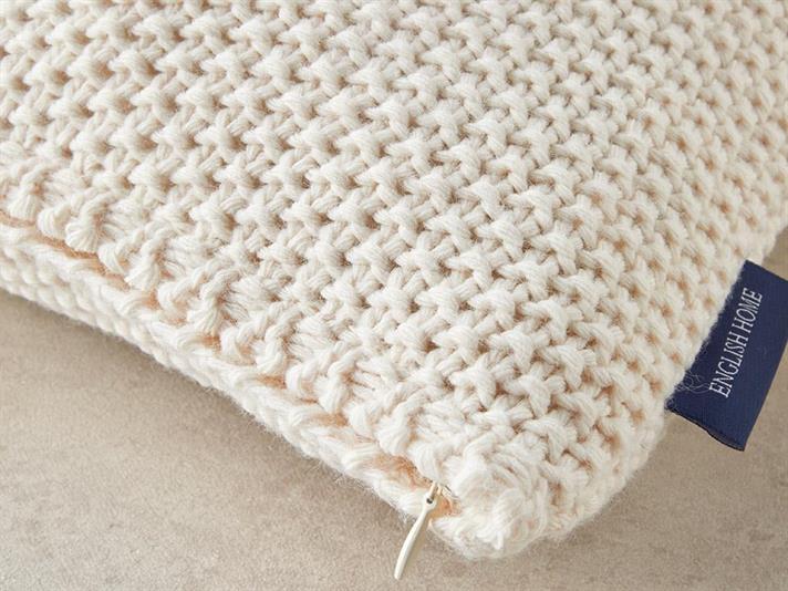 Față de pernă decorativă, Embrance, acril, 45x45 cm, gri