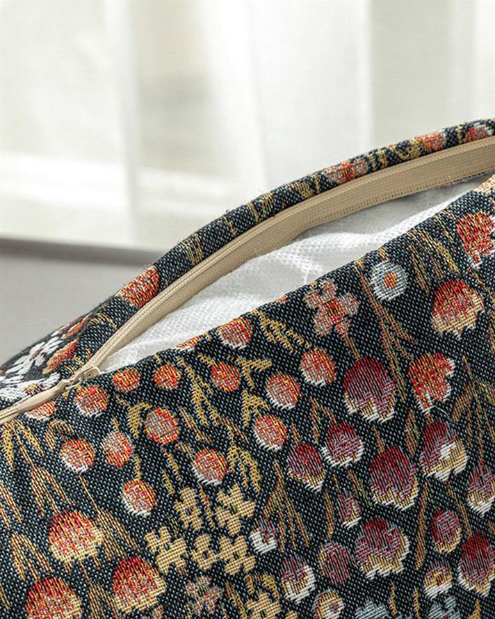 Față de pernă decorativă, Fresco, bumbac-poliester, 45x45 cm, albastru indigo