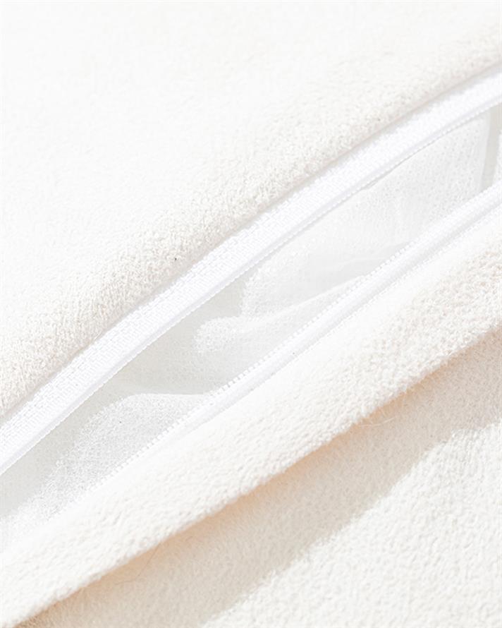 Față de pernă decorativă, Jade, acril, 45x45 cm, gri deschis