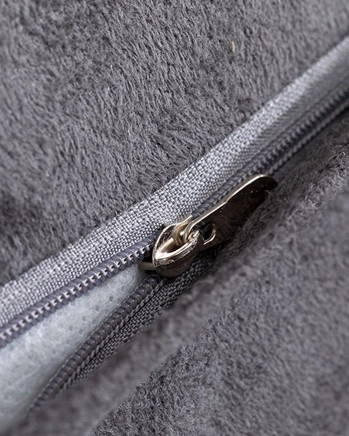 Față de pernă decorativă, Jade, acril, 45x45 cm, antracit