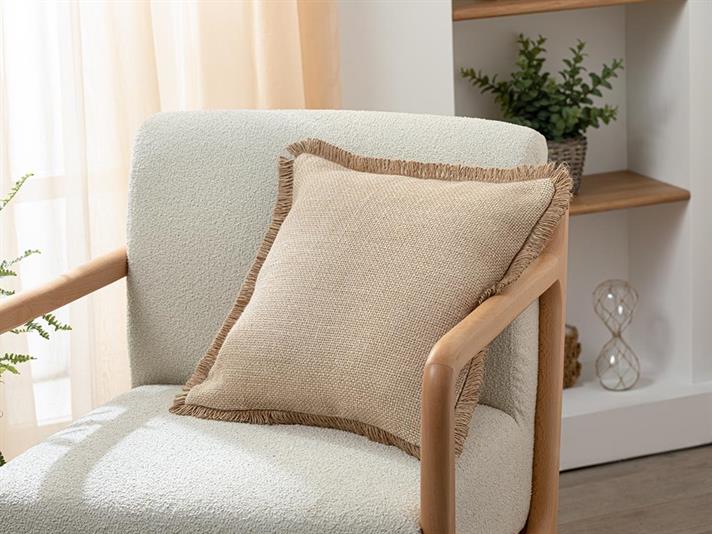 Față de pernă decorativă, Jute Glory, iută, 45x45 cm, bej