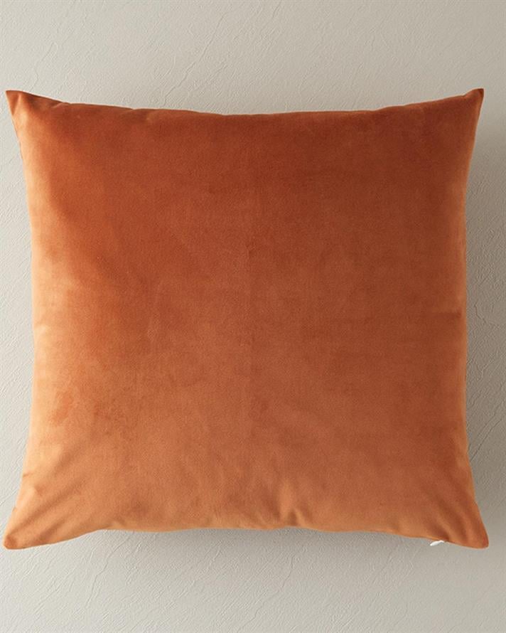 Față de pernă decorativă, Magia, catifea, 45x45 cm, cărămiziu