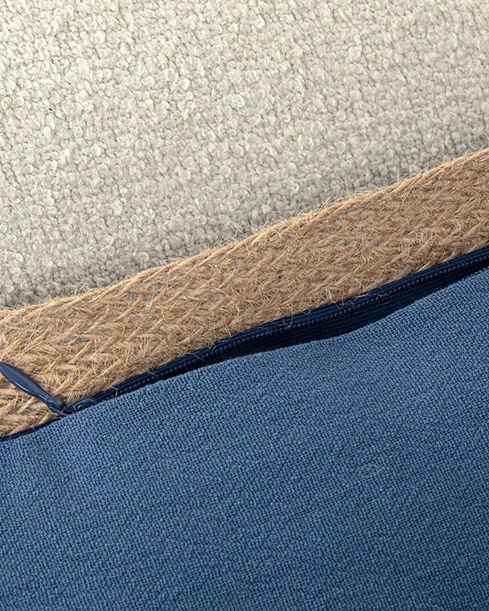 Față de pernă decorativă, Marine Lena, bumbac, 45x45 cm, albastru indigo