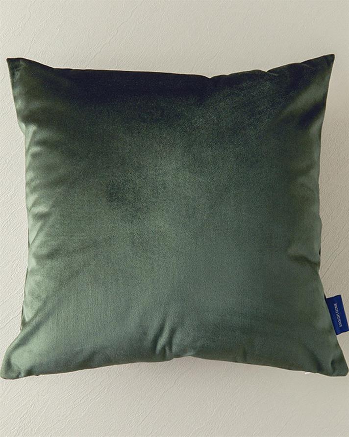 Față de pernă decorativă, Mollis, catifea, 45x45 cm, verde