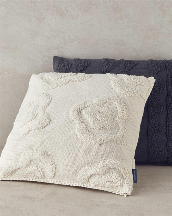 Față de pernă decorativă, PlushTouch, acril, 45x45 cm, antracit