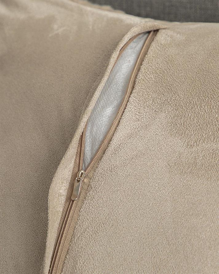 Față de pernă decorativă, Rabbit Grid, poliester, 45x45 cm, bej