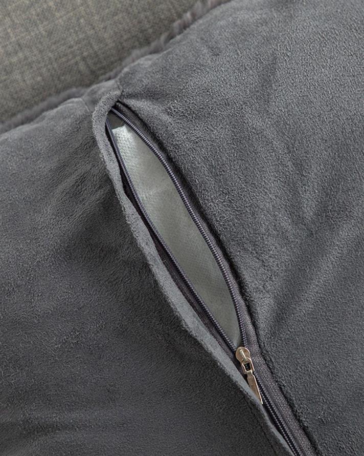 Față de pernă decorativă, Rabbit Grid, poliester, 45x45 cm, antracit