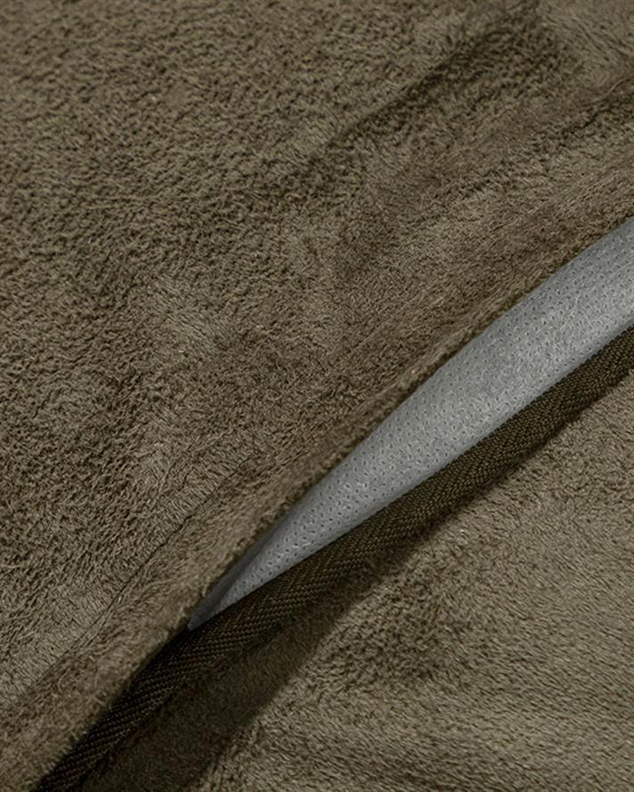 Față de pernă decorativă, Soft Touch, blană artificială, 45x45 cm, kaki