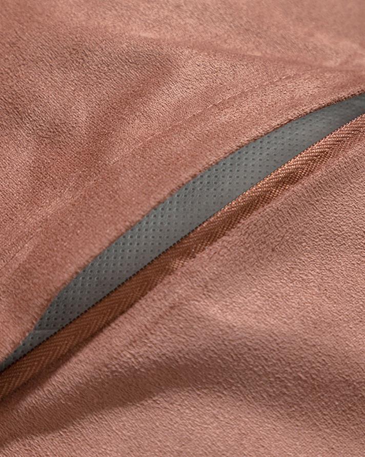 Față de pernă decorativă, Soft Touch, blană artificială, 45x45 cm, roz închis