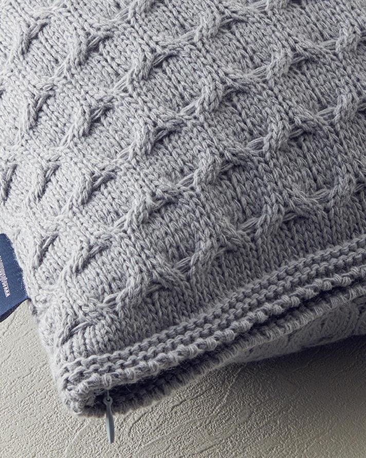 Față de pernă decorativă, Velvety, acril, 45x45 cm, gri