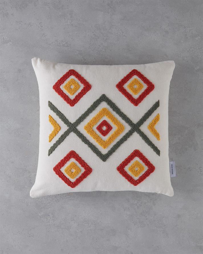 Față de pernă decorativă, Zane, bumbac, 45x45 cm, natural