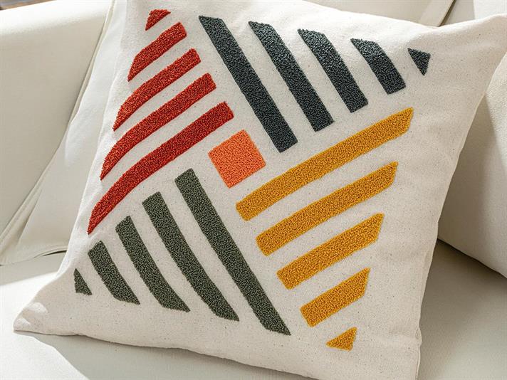 Față de pernă decorativă, Zoe, bumbac, 45x45 cm, natural