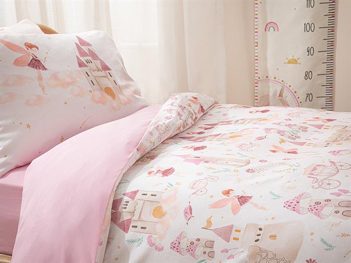 Fairy Set Husă Pilotă Pentru Copii Copil, Bumbac, 160*220 Cm, Albastru-Maro
