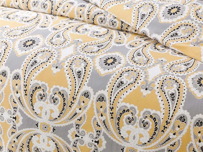 Fancy Shawl Clătite Double Set Lenjerie De Pat 200x220 cm Galben