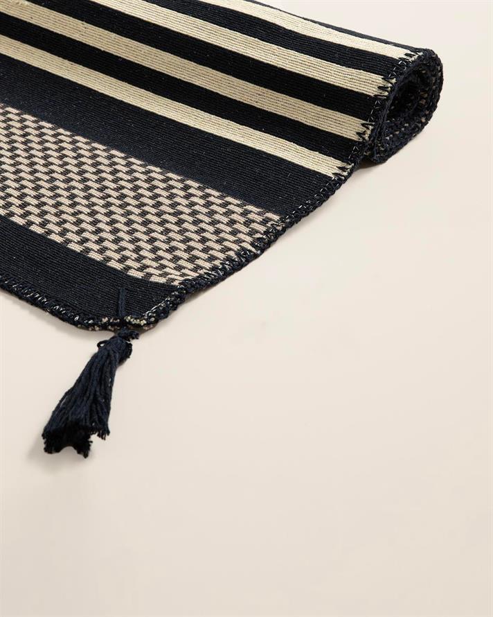 Fancy Striped Covor, Țesut, 120*180 Cm, Crem - Gri