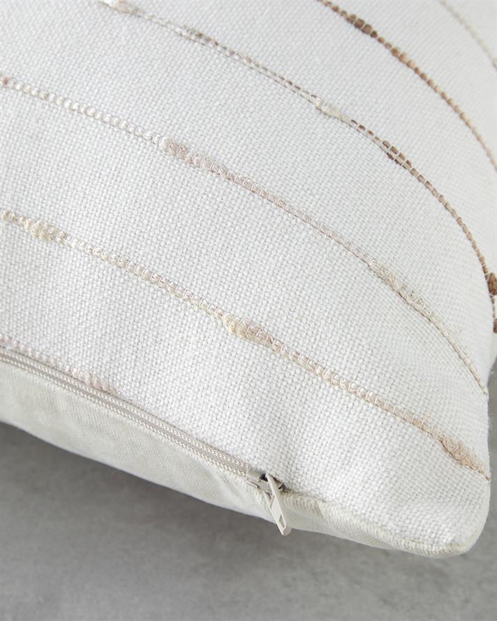 Fancy Striped Jacquard Pernuță Decorativă 35x55 cm Ecru - Bej.