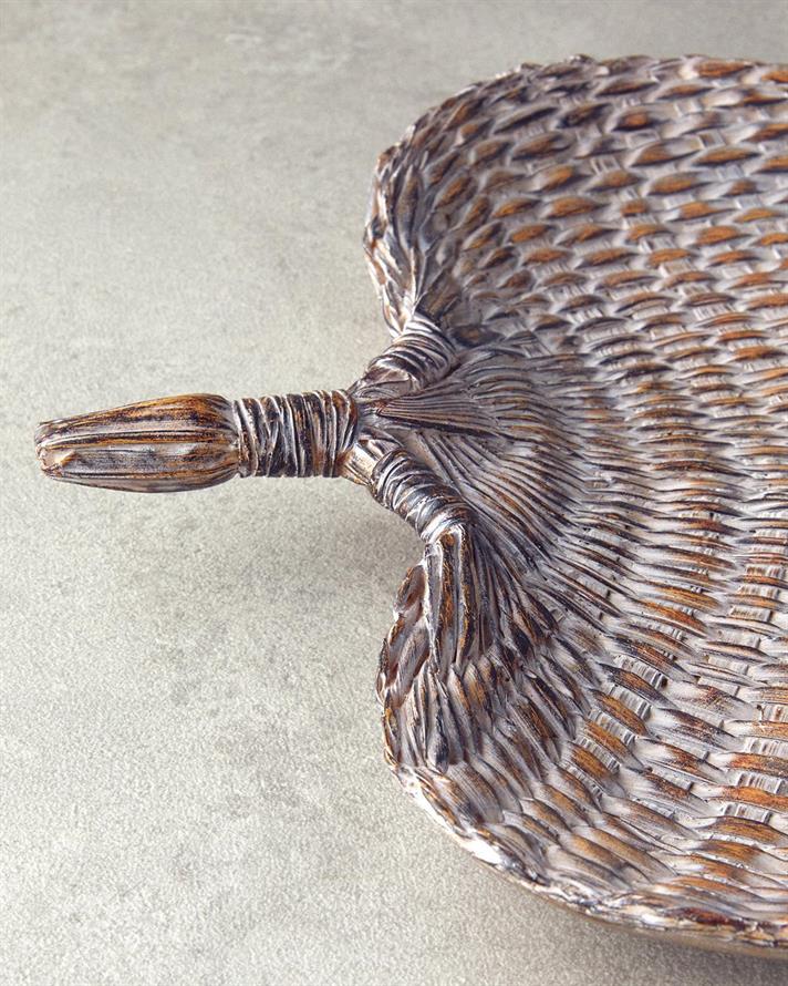 Bonito Polyresin Decorative Plate Brown