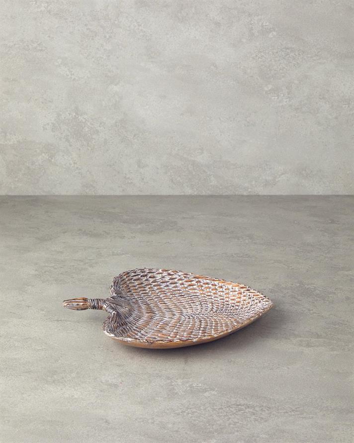 Bonito Polyresin Decorative Plate Brown