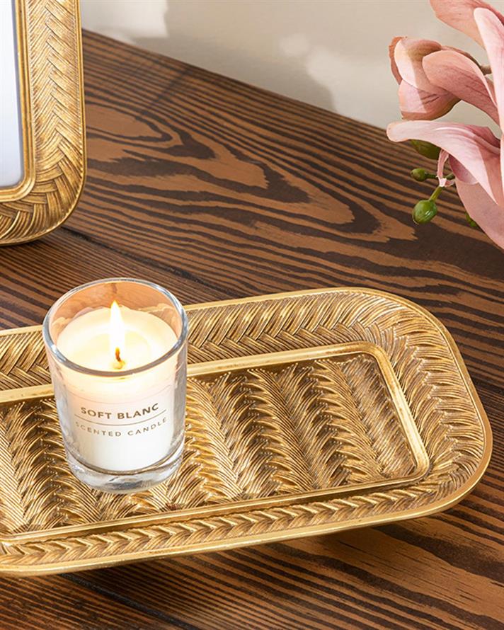Knits Polyresin Decorative Plate 24x14x2 cm Gold