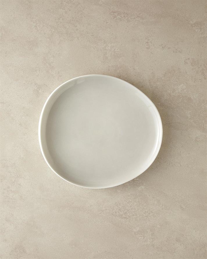 Farfurie desert, Bohon, porțelan, 23 cm, gri